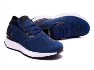 Кроссовки Adidas Ultra Boost мужские синие с черным - фото спереди