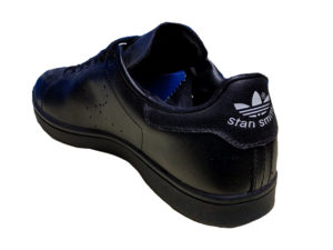 Adidas Stan Smith Leather черные - фото сзади