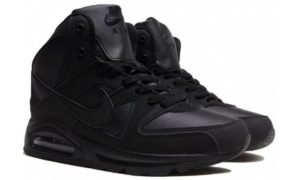 Зимние Nike Air Max Skyline High с мехом Black черные 40-44