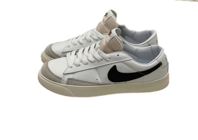 Nike Blazer Low белые с черным кожа-нубук женские (35-40)