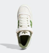 Adidas forum 84 Low белые с зеленым кожа-нубук мужские (40-44)