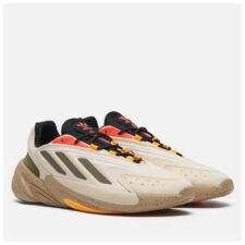 Adidas Ozelia бежевые с черным кожаные мужские-женские (40-44)