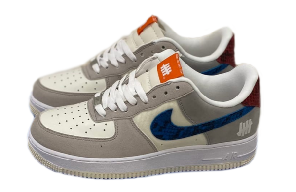 Nike Air Force 1 Low серо-белые кожа-нубук мужские-женские (40-44)