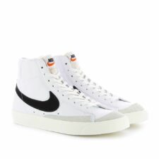 Nike Blazer Mid белые с черным кожа-нубук женские (35-40)