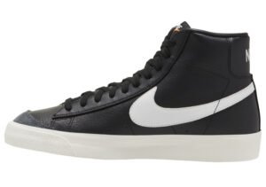 Nike Blazer Mid черные с белым кожа-нубук женские (35-39)