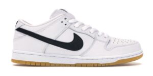 Nike SB Dunk Low Pro ISO белые с черным кожаные мужские-женские (40-44)