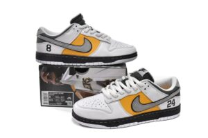 Nike SB Dunk Low Pro Kobe Otomo Katsuhiro бело-желтые с серым кожаные мужские (40-44)